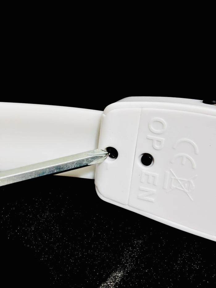 2. Remove the end screw — detail